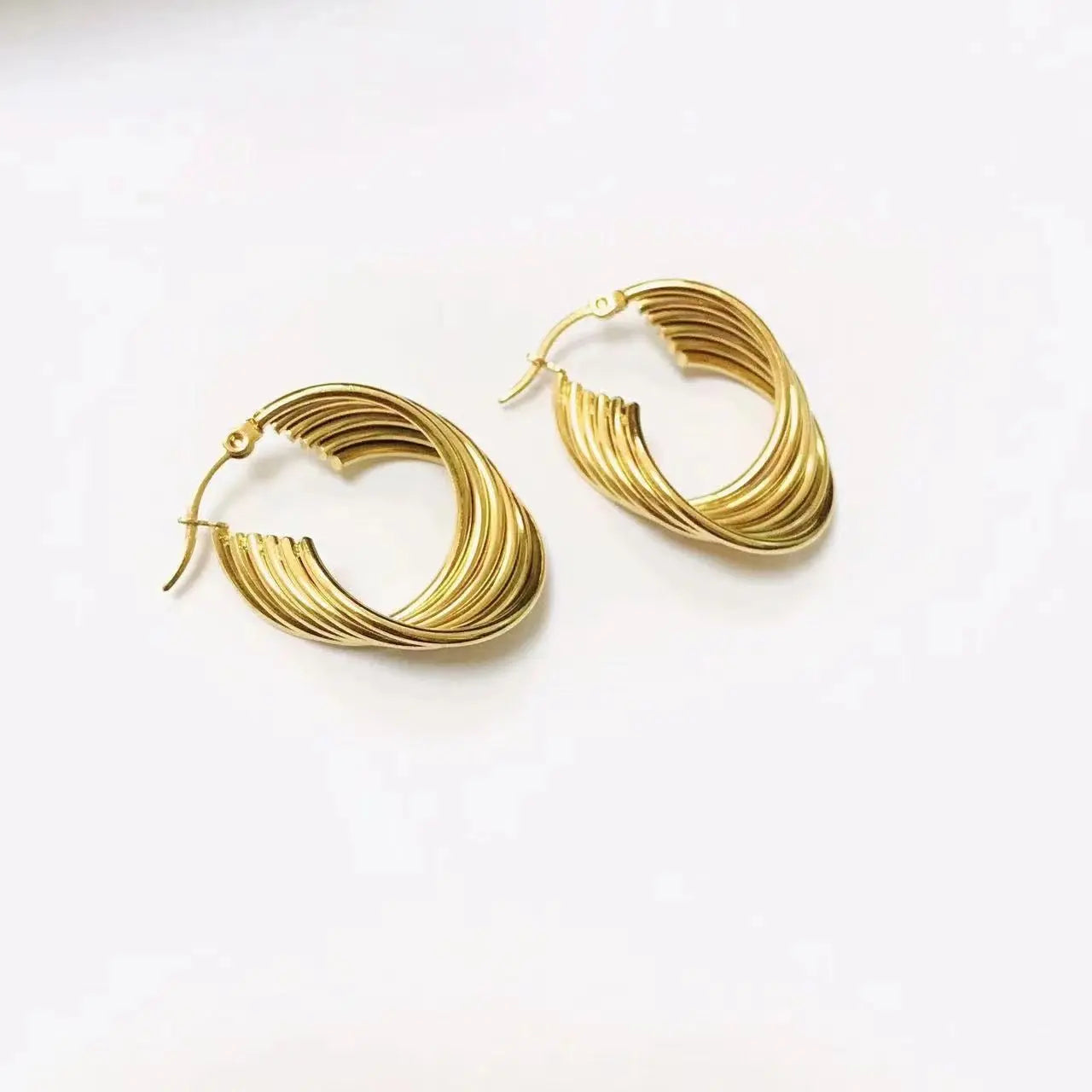 Melia Boucles d’Oreilles - Élégance Contemporaine en Plaqué Or Inad Création