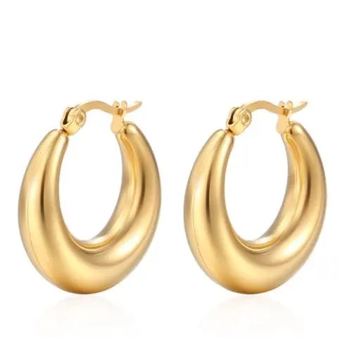 Mia Boucles d’Oreilles - Élégance Rétro en Plaqué Or Inad Création