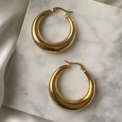 Mia Boucles d’Oreilles - Élégance Rétro en Plaqué Or Inad Création